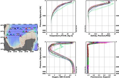 Metagenomic analysis among water masses and sediments from the Southern Gulf of Mexico